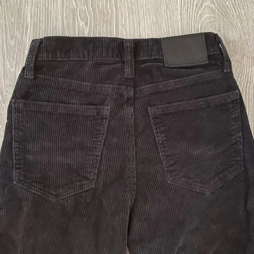Denim Forum Arlo High Rise Straight Black Corduroy Jeans - Picture 8 of 9
